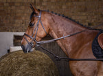 RIDING WORLD rubber bijzetteugels zwart
