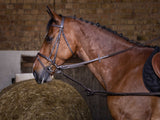 RIDING WORLD rubber bijzetteugels zwart