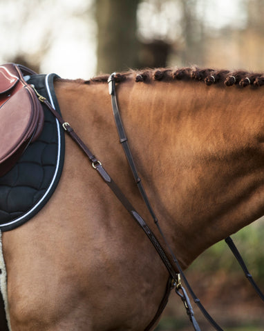 LJ Jachtmartingaal met elastiek bruin