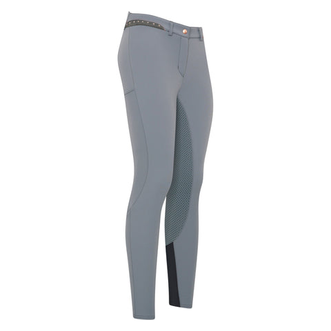 Eurostar Rijbroek Equitation Queen Diamond fullgrip grijs