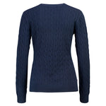 HV Polo Pullover Kabelpatroon Classy Dames Navy