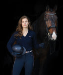HV Polo Pullover Kabelpatroon Classy Dames Navy